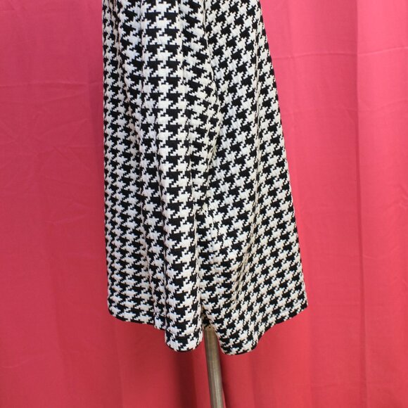 #574B Jacque & Koko Black & White Houndstooth Zip-Up Dress Jacket Size 18/20 - Picture 4 of 10